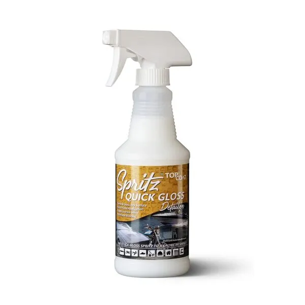 TopCoat Spritz Quick Detailer Spray and Waterless Car Wash Spray - Wash, Clean and Shine Your Car, Truck, Scooter, RV and Motorcycle Without Water - 16 oz