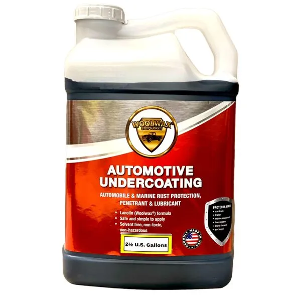 Woolwax 2+1/2 Gallon Jug Auto Truck Undercoating Corrosion Inhibitor Thick Long Lasting Lanolin Resists Wash-off No Smell Protects For 2 Years and More. BLACK