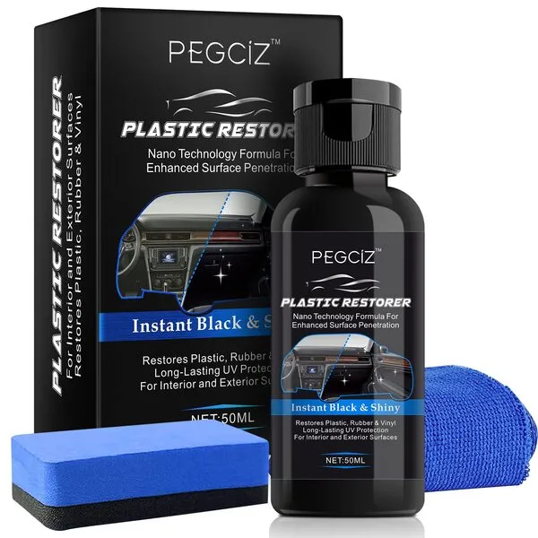 GNAPY Car Plastic Restorer for Bringing Rubber, Vinyl and Plastic 50ML Car Plastic Revitalizing Coating Agent Prevents Drying Aging for Cars Truck Motorcycle