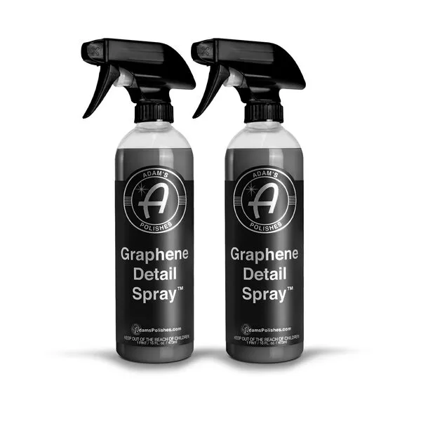 Adam's Polishes Graphene Detail Spray (2 Pack) - Extend Protection of Waxes, Sealants, & Coatings | Waterless Detailer Spray For Car Detailing | Clay Bar, Drying Aid, Add Ceramic Graphene Protection