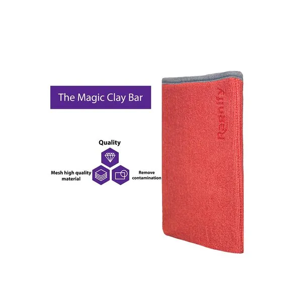 Ragnify Pack of 2 Mesh Surface Clay Mitt for Car Detailing Medium Grade Alternative Mitt for Flawless Removal