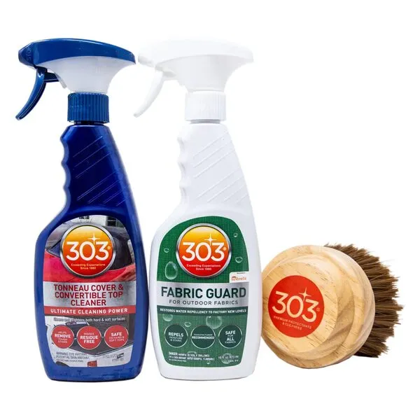 303 Fabric Convertible Top Care Kit - Tonneau Cover and Convertible Top Cleaner, Fabric Guard, Convertible Top Brush