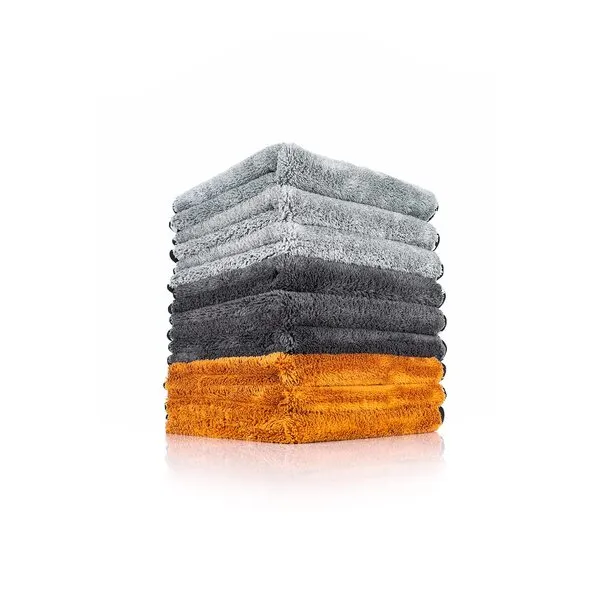 The Rag Company - The Wolf Pack - Premium Ultra-Soft Microfiber Detailing Towels; Buttersoft Suede Edge; Perfect for Buffing and Final Wipedowns; 480GSM, 16in x 16in, Mixed Earth Tone Colors (9-Pack)