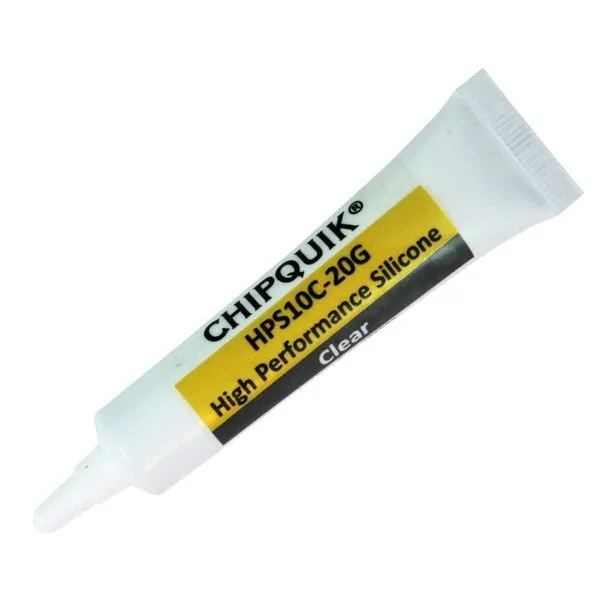 (Qty 2) Chip Quik HPS10C-20G High Performance Silicone 100% RTV Silicone (Clear) 20g (0.7oz) Squeeze Tube