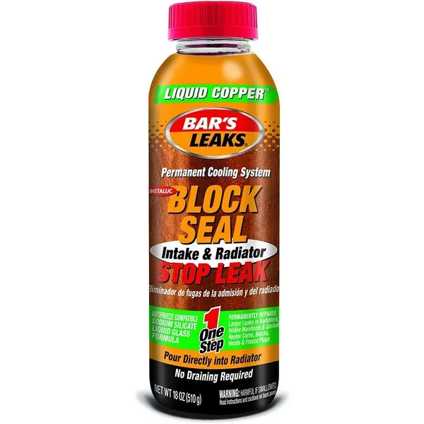 Bar\'s Leaks 1109 Block Seal Liquid Copper Intake and Radiator Stop Leak - 18 oz. (4 Pack)