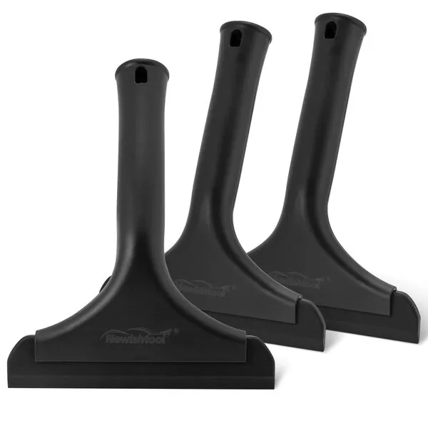 NEWISHTOOL Small Squeegee for Car/Home Use, Window Tint Squeegee for Car Windows, Windshield, Side Mirrors, Shower Squeegee for Bathroom, Shower Glass Door, Tile Walls Cleaning Water Wiper, 3 Pack