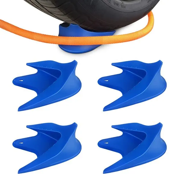 ROBLOCK Hose Guide for Car Wash Tool, Durable Plastic Wash Hose for Car Detailer, Prevent Hose Stucking Under Wheels (4 PCS Blue)