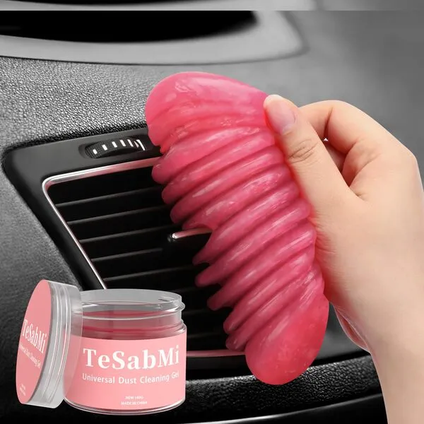 TeSabMi Car Cleaning Gel for Car Cleaning Putty Car Putty Car Interior Cleaner Car Slime Auto Detail Tools Car Accessories Gifts for Men Women Stocking Stuffers Pink