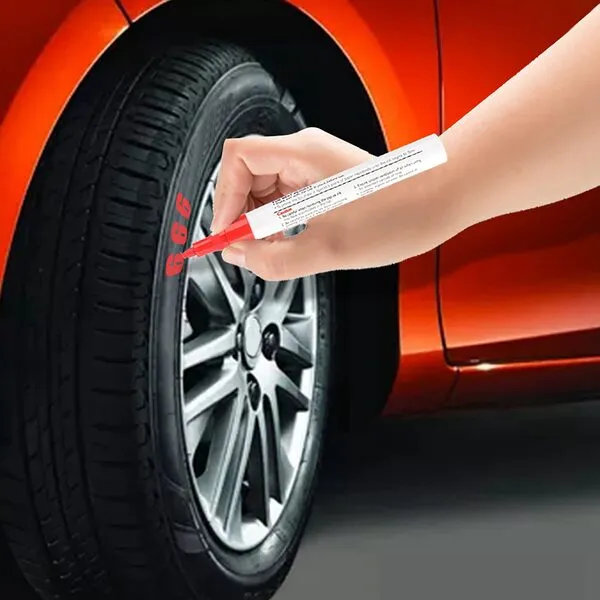 Yellow Tire Paint,Tire Pencil 1 Pcs Waterproof Professional Car Pencil Tire Paint Pen Mark Pens (Yellow) (White)