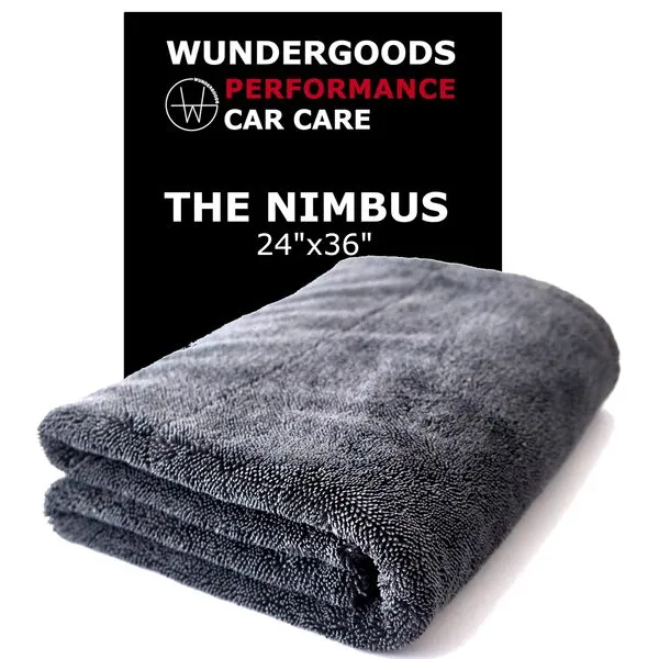 WUNDERGOODS The Nimbus Extra Large Premium Microfiber Cleaning Cloth, 1400 GSM, Super Absorbent, Twisted Loop Design, One-Pass Towel for Cars, Trucks, SUVs, & Home, 24