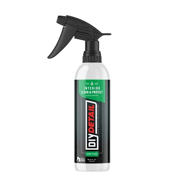 diy detail Interior Clean & Protect - 2-in-1 Car Interior Cleaner & Protectant Spray | Non-Greasy, Streak-Free Formula with UV Protection for Dashboard, Glass, Plastics & Vinyl (16oz)
