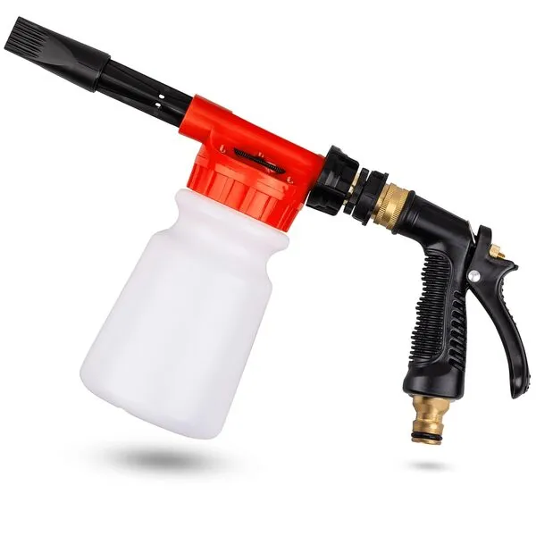 Siapupy Car Wash Foam Gun, Car Wash Sprayer with Adjustable Foam Dial Foam Nozzle, Foam Cannon Attachs to Any Garden Hose, Durable 3/8