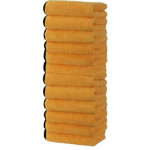 Simple Houseware Professional Grade Ultra Plush Premium Microfiber Towels, 410 GSM - Safe for Car Wash, Home Cleaning & Pet Drying Cloths (16 inch x 16 Inch) (12 Pack)