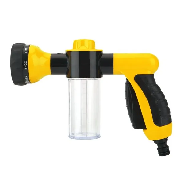 Car Wash Foam Water Gun for Quick and Adjustable Spray Settings for Multi Functional Use (Yellow)