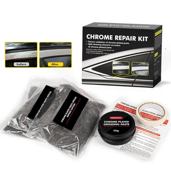 XTryfun Metal Polish Restorer and Protectant, Chrome Cleaner and Polish for Cars, Removes Oxidation and Discoloration from Metal, Aluminum, Stainless Steel, Brass, Chrome and More