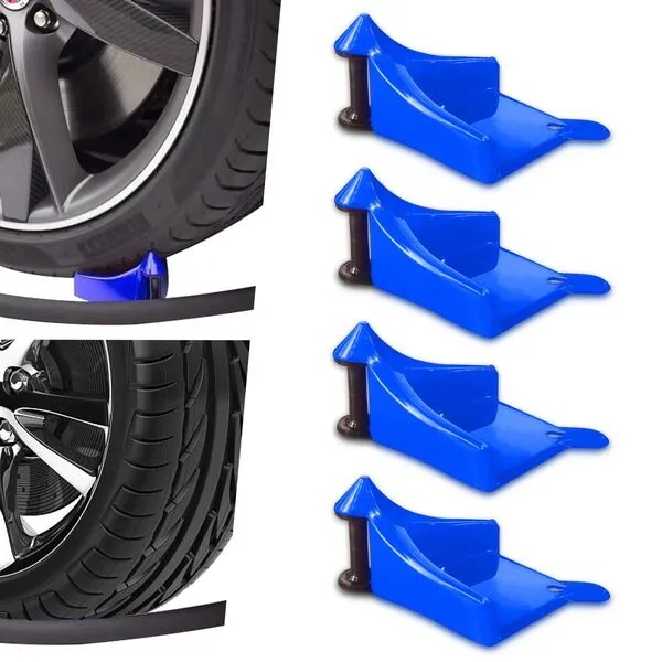 Boltigen 4PCS Blue Car Washing Hose Guide Sturdy Plastic, Car Pressure Washer Hose Roller for Car Motorcycle and Truck Tires