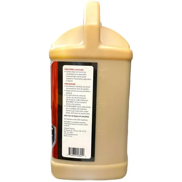 Woolwax 2+1/2 Gallon Jug Auto Truck Undercoating Corrosion Inhibitor Thick Long Lasting Resists Wash-off No Smell Protects For 2 Years and More. STRAW(clear)
