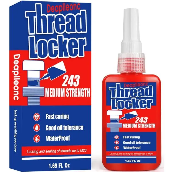 Thread Lock Medium Strength - Blue Lock Tight Threadlocker, Prevents Nuts from Loosening，Lock Tight Blue (243)
