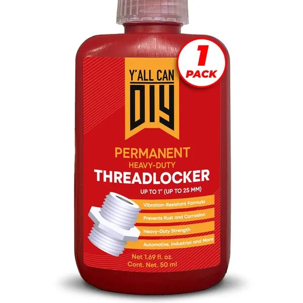 1 Pk x 1.69 fl.oz. High-Strength Red Threadlocker for Nuts, Bolts & Fasteners, Permanent Lock Tight, Ensure Ultimate Thread Lock, Anaerobic locktight 271 Thread Locker Screw Glue