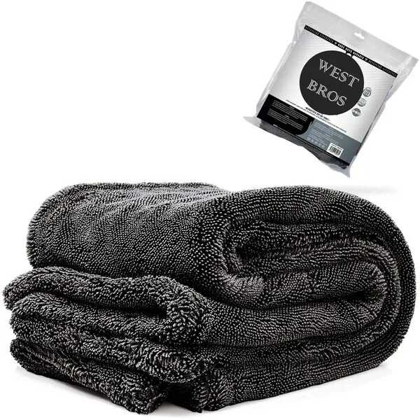 Microfiber Car Drying Towel 1300 GSM Double Twisted Loop - Premium Extra Large Auto Wash Towel for Cars Trucks SUV - Super Absorbent Detailing Cleaning Cloth XL 40x24 1-Pack