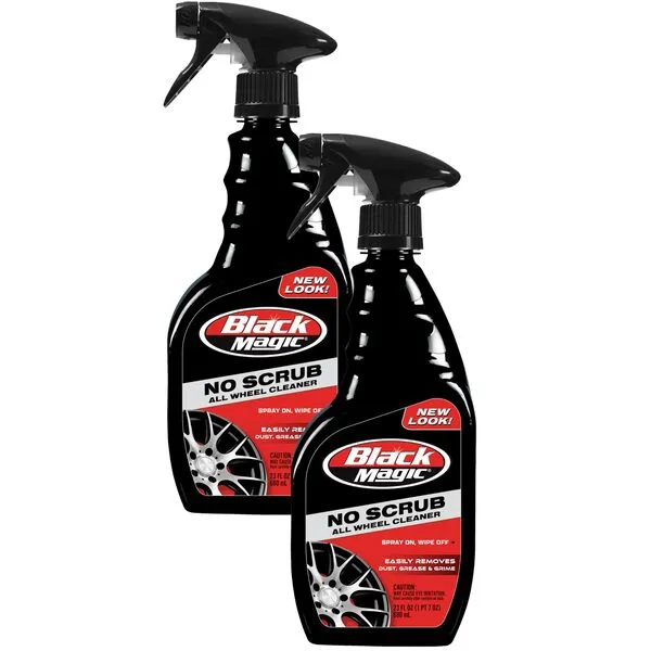 Black Magic 120218 No Scrub All Wheel Cleaner, 23 oz. (Pack of 2) - No Scrubbing Needed, Just Apply, Hose Off and Wipe for Clean Wheels Every Time