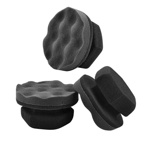 IPELY 3Pack Tire Shine Applicator Pad, Durable and Reusable Hex-Grip Tire Dressing Applicator Pad for Applying Tire Shine (3.15 Inch)