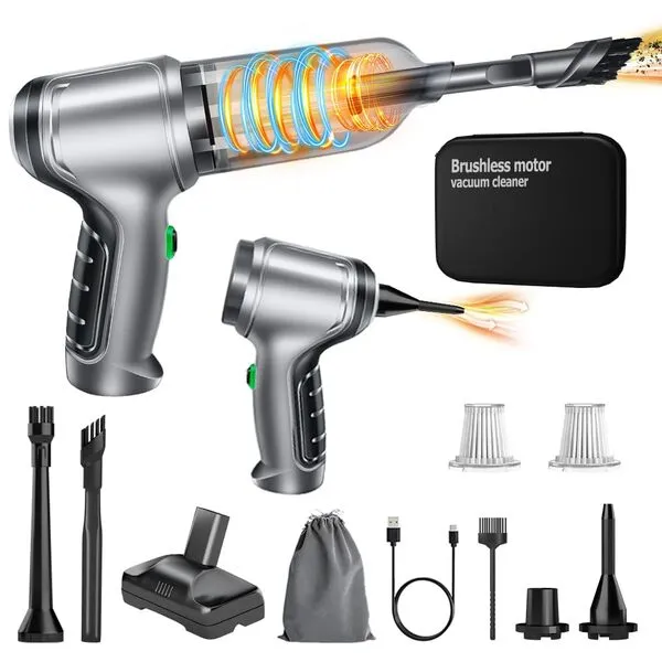 Car Vacuum High Suction Power 15000 PA Brushless Motor 3 in 1Wireless Handheld Vacuum Cleaner Mini Vacuum for Car Cordless Rechargeable Portable Vacuum for Men Women Vehicle Home Keyboard