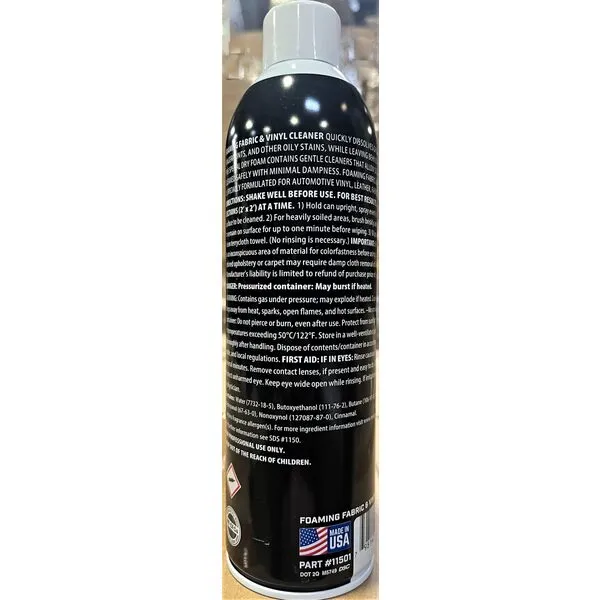 Automotive Foaming Fabric and Vinyl Cleaner