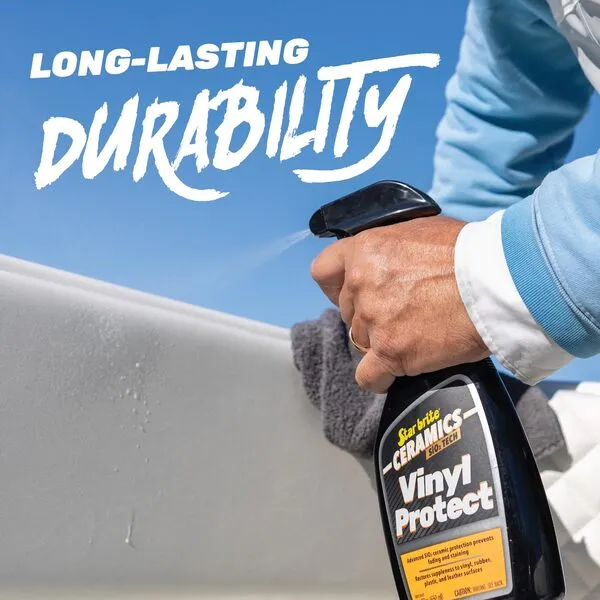 STAR BRITE Ceramics Vinyl Protect - Piña Colada Scent - Ultimate Upholstery & Vinyl Protection, SiO2 Infused, UV & Stain Resistant, 22 oz (203922)