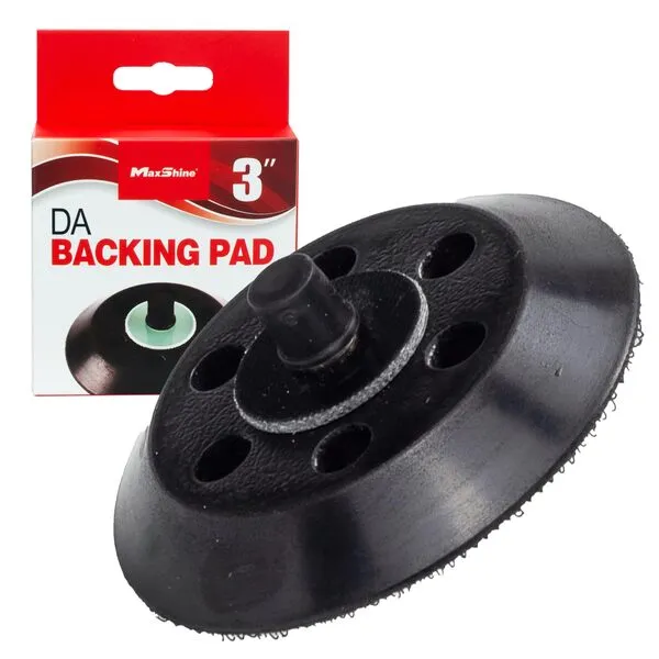 Maxshine 3” Hook & Loop Dual Action Backing Plate – Universal Fit for High Speed DA Polishers 12000 OPM, Thermal Endurance, 5/16” ~ 24 Thread - Professional Detailing Accessory