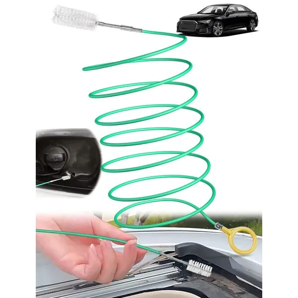 Upgraded Auto Sunroof Drain Cleaning Tool, 120 Inch Flexible Drain Brush Long Pipe Cleaners for Car, Tube Cleaning Brush Slim Drain Dredging Tool Perfect for Car Sunroof, Windshield Wiper Drain Hole
