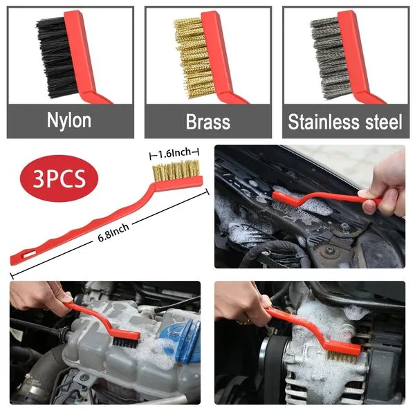 KOFANI Car Detailing Kit, 18Pcs Reliable Car Cleaning Kit Includes Various of Soft-bristled Car Detailing Brushes for Cleaning Interior, Exterior, Wheels, Dashboard