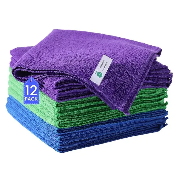 12 Pack Microfiber Cleaning Cloths, 16
