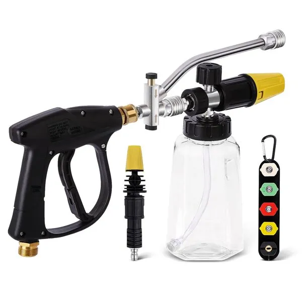 ZATOOTO Pressure Washer Foam Cannon Gun Kit with Dual-Connector Accessory, Car Wash Foam Gun With 1/4