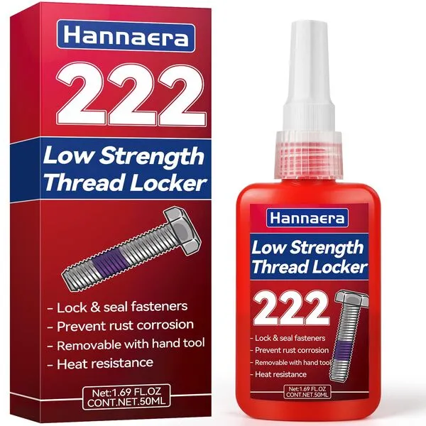 Thread Locker 222L Purple 50 ML/1.69FL OZ, Low Strength Removable, Lock & Seal Nuts, Bolts, Fasteners and Metals, High-Temperature, Anaerobic, Anti-Rust