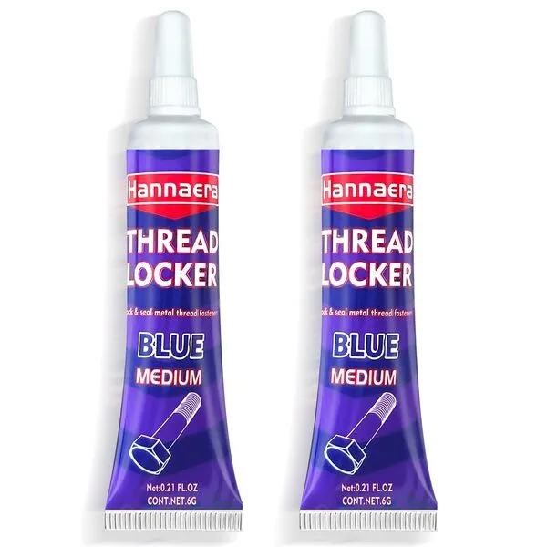 Thread Lock Blue, Threadlocker Medium Strength, Lock and Seal Metal Nuts, Bolts & Fasteners, Removable, All-Purpose, Anaerobic (242-6 g 2 Pack)