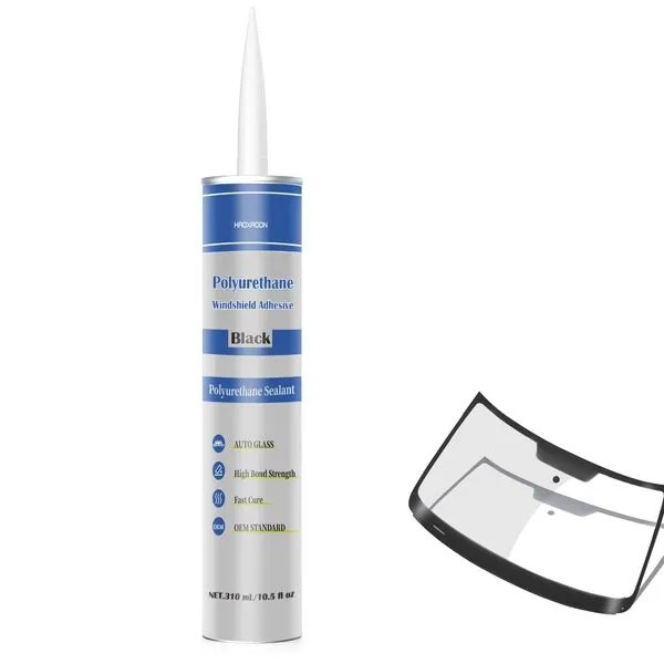 HAOXAOON Polyurethane Windshield Adhesive Sealant - High Bond Strength Auto Glass Sealant Windshield Sealant, 10.5 fl oz,Black