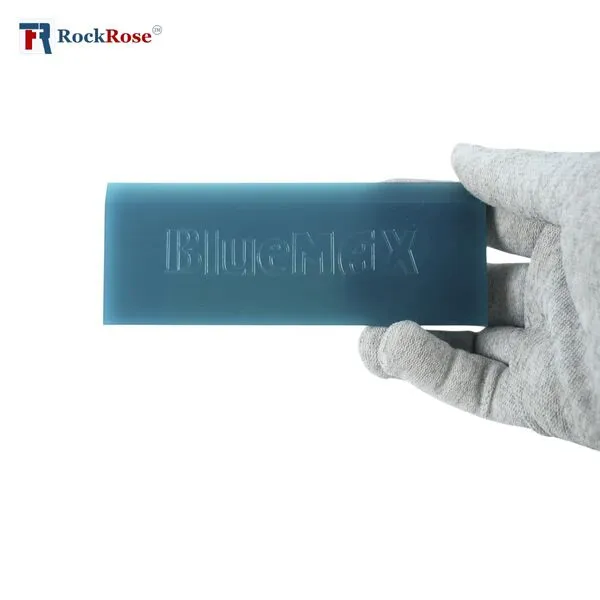 BlueMax Rubber Squeegee Replacement Beveled Head for Glass Cleaning, Film and Vinyl Installation - Pack 4 Units