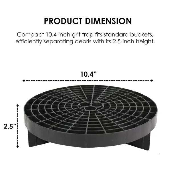 HI-TECH Bucket Grate Grit Insert Removes and Traps Dirt and Debris While You Wash Great for Auto Detailing