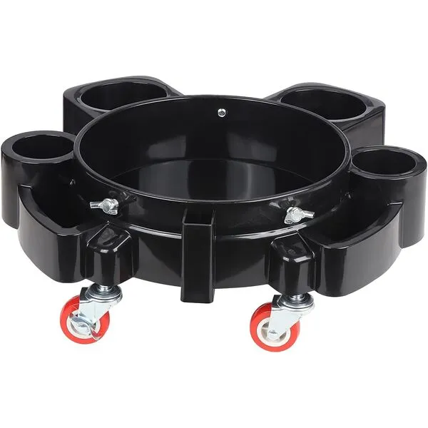 MLHpeak Bucket Dolly 5 Gallon Car Wash Professional Detailing Bucket Dolly with Heavy Duty Wheel Casters, Black