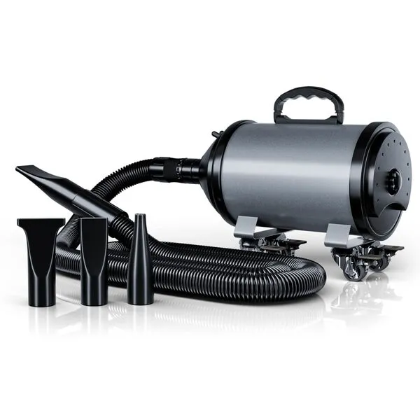 Powerful Car Dryer Air Blower, 2-Level Adjustable Airflow Car Blower for Drying Car and Motorcycle Wash Dryer, 14 Foot Flexible Hose Car Drying Blower, Blower for Car Detailing with 360° Wheel