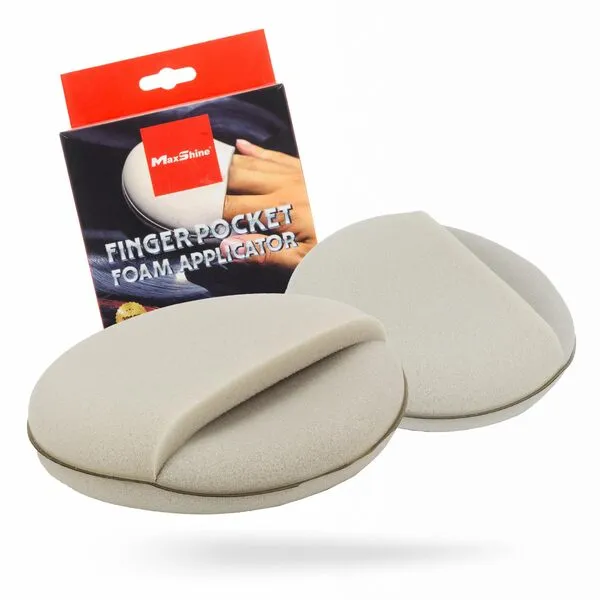 Maxshine Finger Pocket Foam Applicator - 2pcs -Detailing Buffing Pads for Waxing Polishing Paint Ceramic Glass Cleaning Interior- Car Detailing Accessories & Supplies