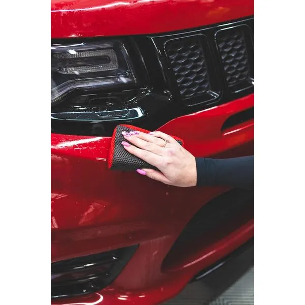 P & S PROFESSIONAL DETAIL PRODUCTS - RESET Clay Scrubber - Easily Cleans Painted Surfaces, Debris, and Road Grime Quickly and Efficiently Red/Black - 2-Pack