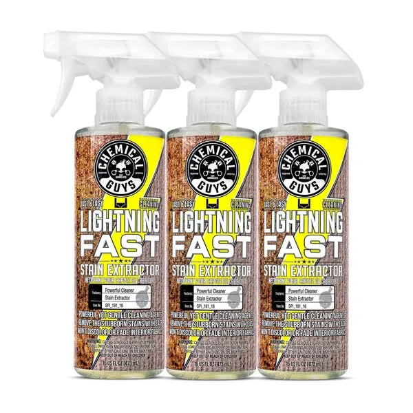 Chemical Guys SPI_191_1603 Lightning Fast Carpet and Upholstery Stain Extractor, (Fabric, Upholstery, & Carpet), Safe for Cars, Home, Office, Furniture & More, 16 fl oz, Fresh Scent