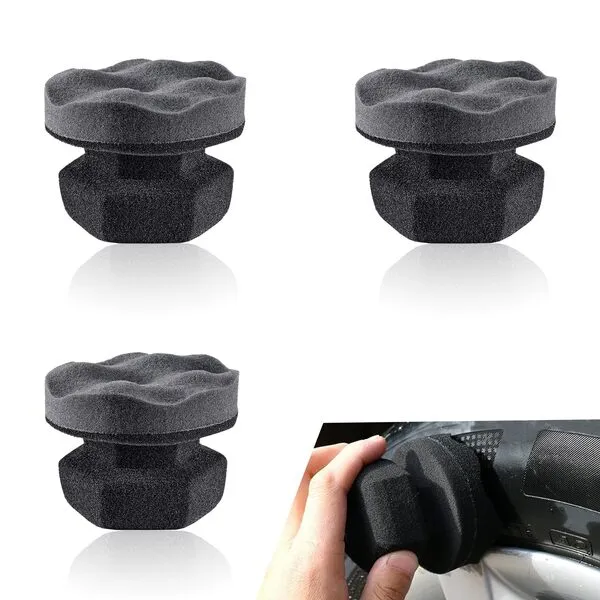 Nowkont 3 PCS Car Waxing Sponge, 4.33