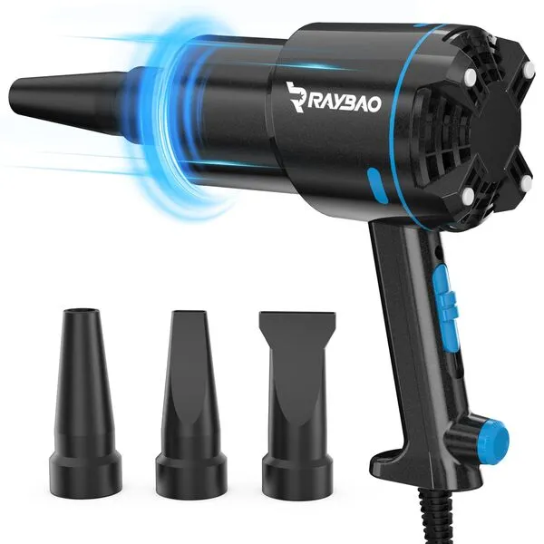 RAYBAO Car Dryer Air Blower -1300W Handheld High Powered Filtered Car Blower for Drying, 22000FPM / 90CFM Air Blower for Car Detailing, Washing, Blower for Boat RV Motorcycle Home
