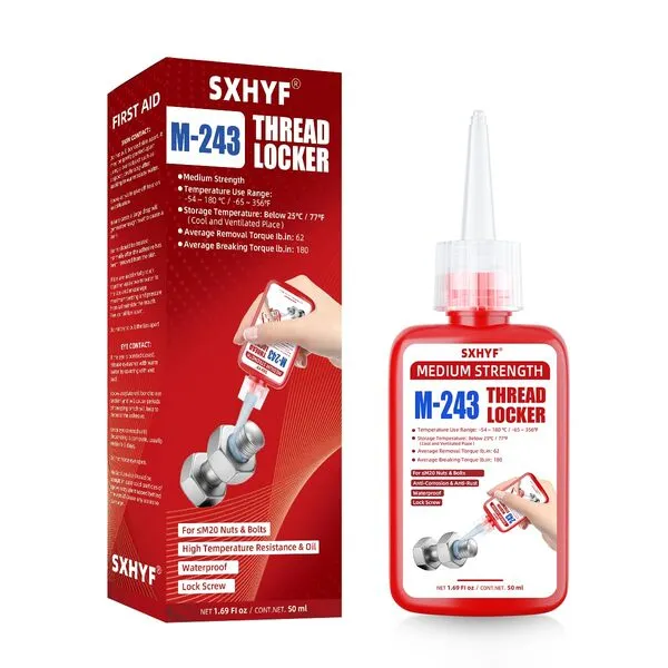 SXhyf Thread Locker Blue 243, Lock Tight Nuts and Bolts, Threadlocker Medium Strength, for Lock and Seal Fasteners, Metals and Screw, Removable, Prevent Rust and Corrosion(1.69Fl Oz/50ml)