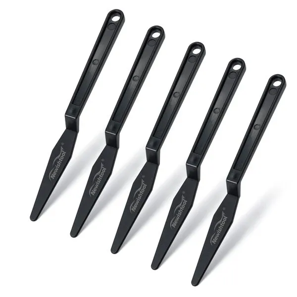 NEWISHTOOL Window Tint Squeegee Shank Squeegee Tint Tool, 5 PCS Black Corner Squeegee with Long Handle and Flat Lip for Window Tinting Film Installation Car Window Squeegee Gasket Tucking Squeegee