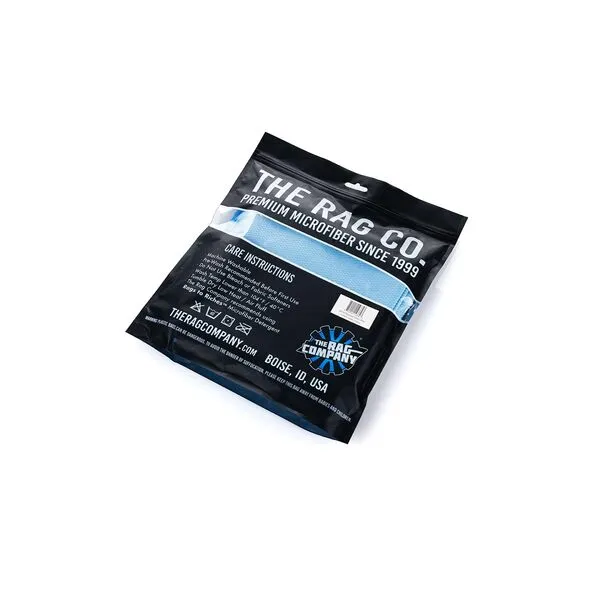 The Rag Company - Diamond Weave Glass & Window - Detailing Towels to Polish Mirrors & Chrome, Snakeskin Like Texture, Lint-Free, Streak-Free, 280gsm, 16in. x 16in, Blue (6-Pack)