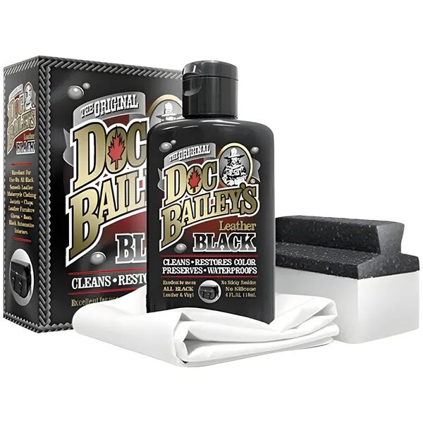 Doc Baileys Re-Dye Kit for Black Canvas Tops, Biminis, Outdoor Covers or Rubber Trim - Recolor & Restore Aged or Faded Black Surfaces - Convertibles and 4x4 Tops on Jeeps, Broncos & All Soft Tops